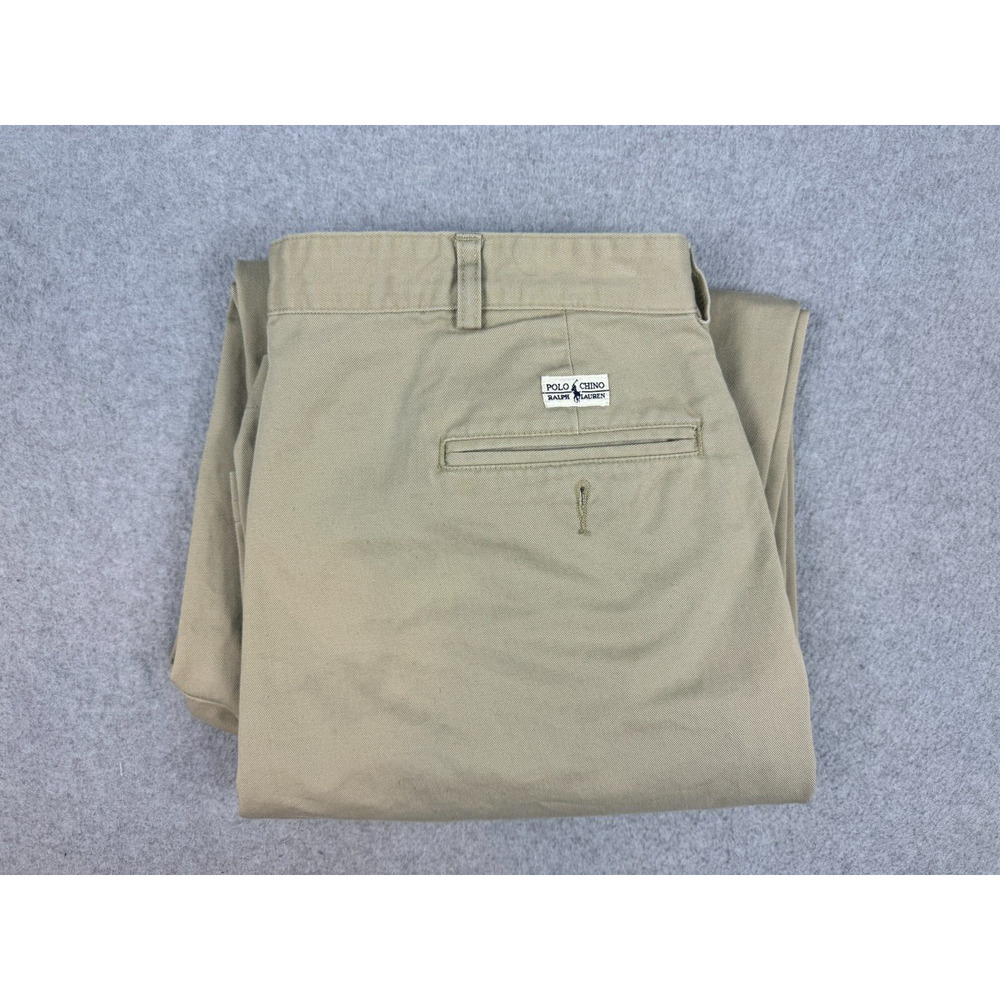 Polo Ralph Lauren Pants Men's 38x30 Tan Classic Fit Chino Brown Measures 35x30